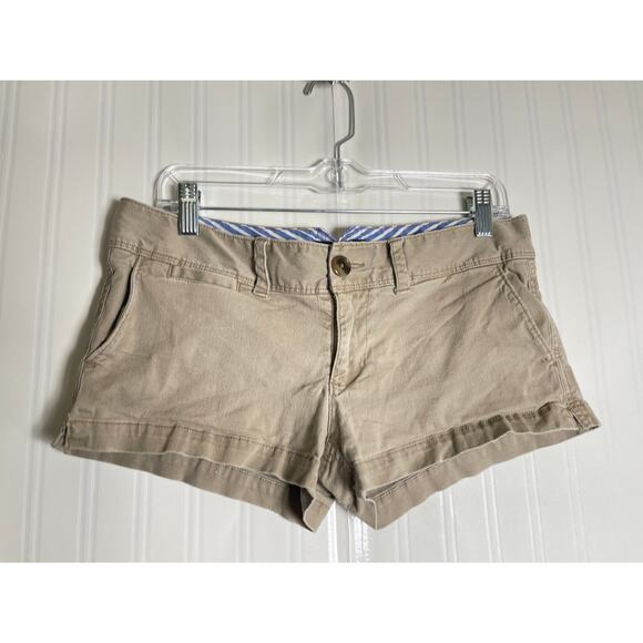 American Eagle Outfitters Favorite Mini Shorts Tan Women's 6 VTG True Y2K Chic - Picture 1 of 10